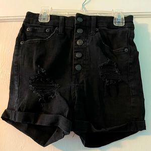 Aeropostale high rise black jean short size 4